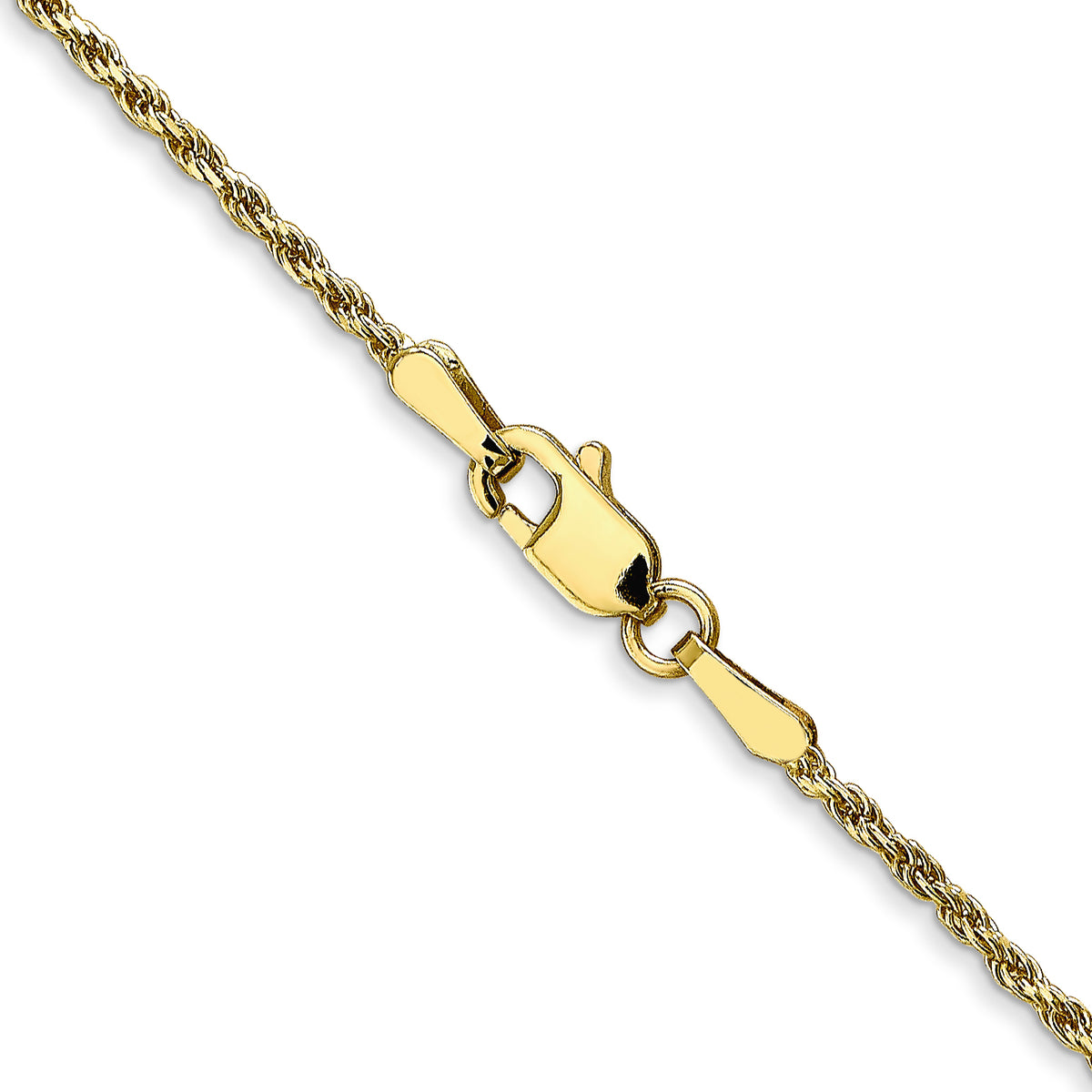 Gold (10K & 14K) Diamond-Cut Machine-Made Rope Chain - 10k Yellow Gold / 16 in / 1.3 mm