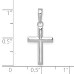 Gold Latin Cross Pendant - 10k White Gold / Standard / 24.5x11mm