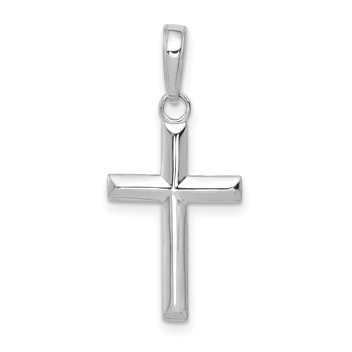 Gold Latin Cross Pendant - 10k White Gold / Standard / 24.5x11mm
