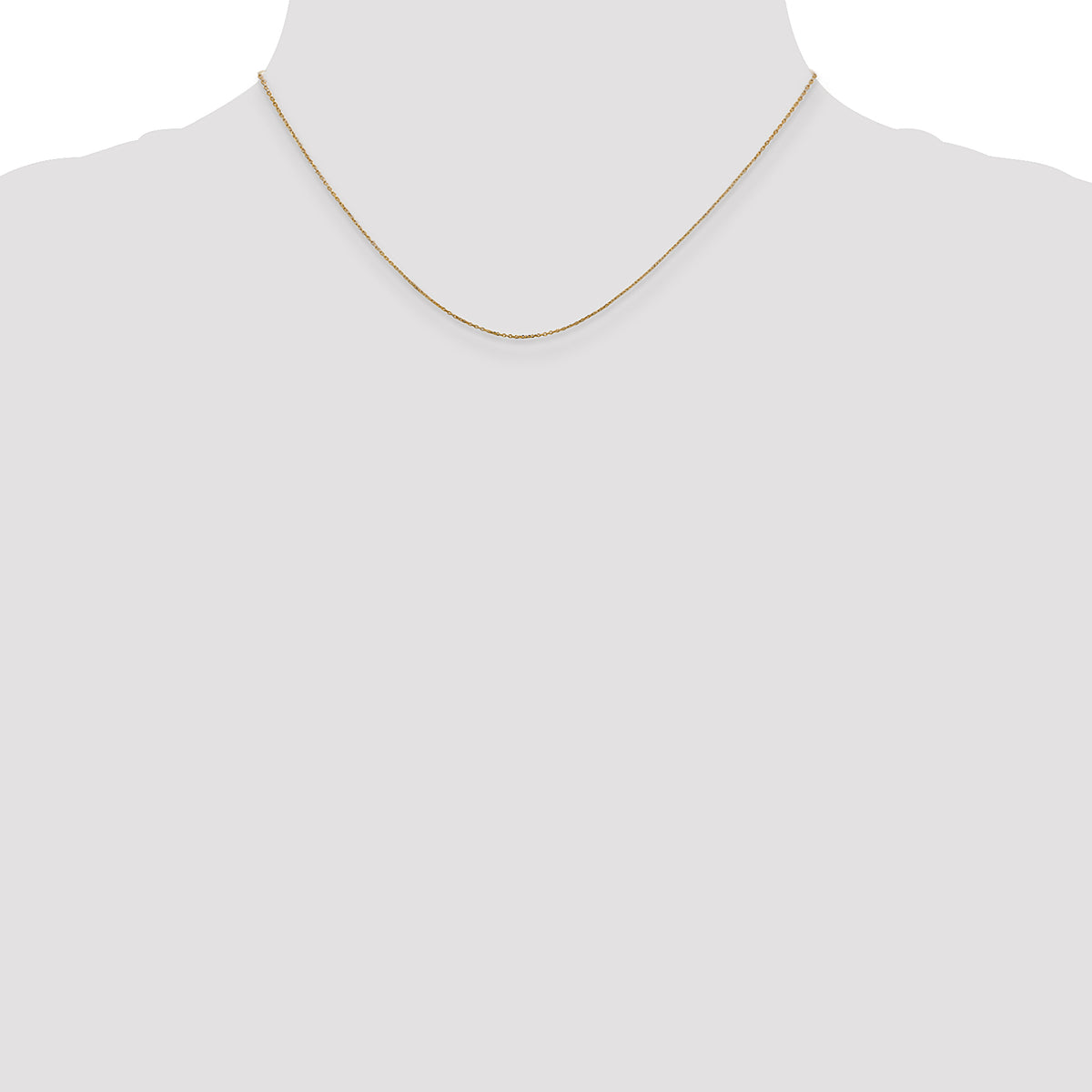 Gold (10K & 14K) Diamond-Cut Round Open Link Cable Chain - 10k Yellow Gold / 16 in / 0.6 mm