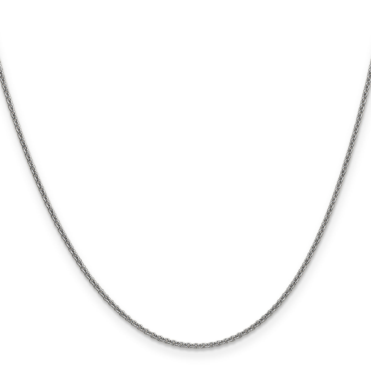 Gold (10K & 14K) Round Open Link Cable Chain - 10k White Gold / 16 in / 1.4 mm, Standard