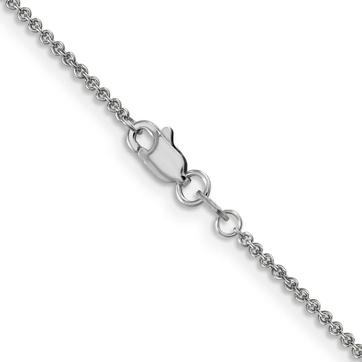 Gold (10K & 14K) Round Open Link Cable Chain - 10k White Gold / 16 in / 1.4 mm, Standard
