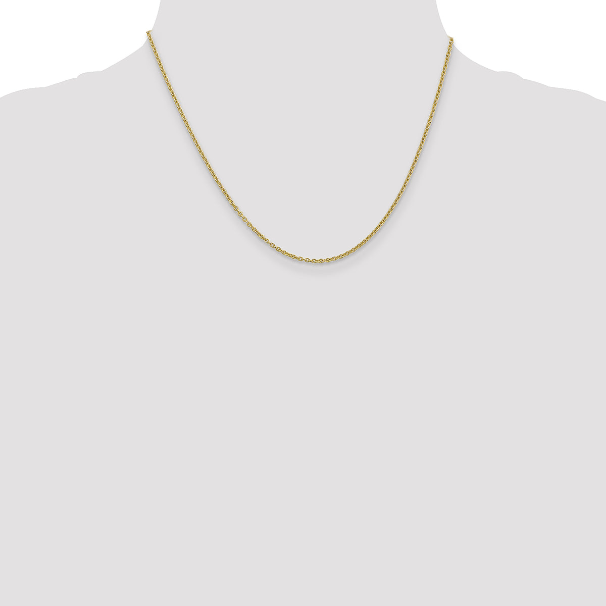 Gold (10K & 14K) Forzantina Cable Chain - 10k Yellow Gold / 18 in / 1.8 mm
