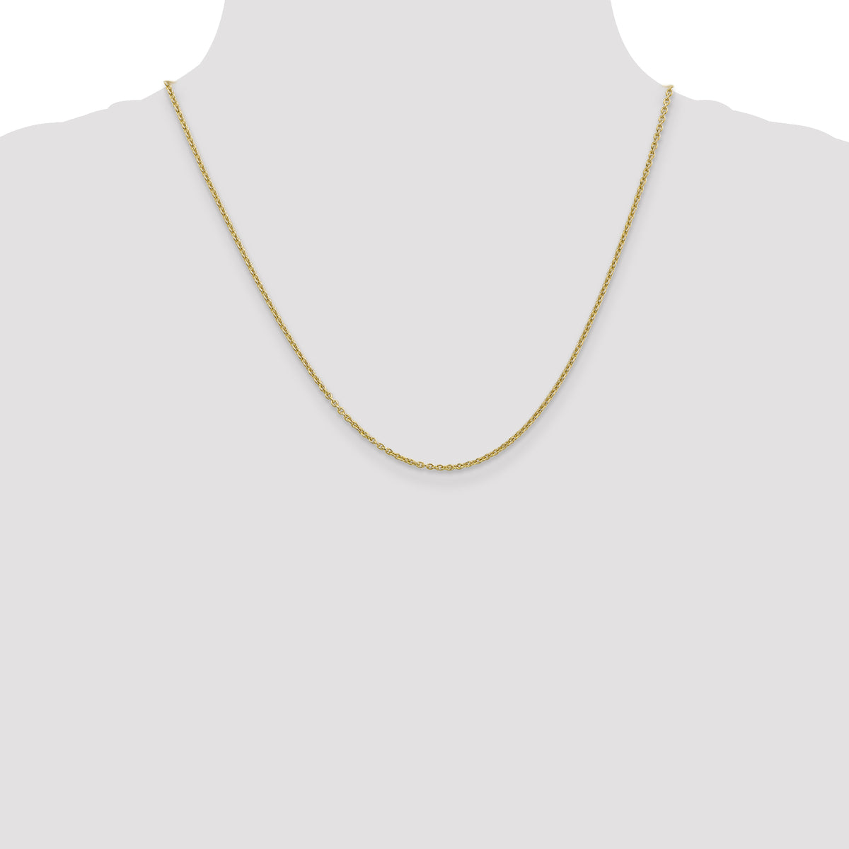 Gold (10K & 14K) Forzantina Cable Chain - 10k Yellow Gold / 20 in / 1.8 mm