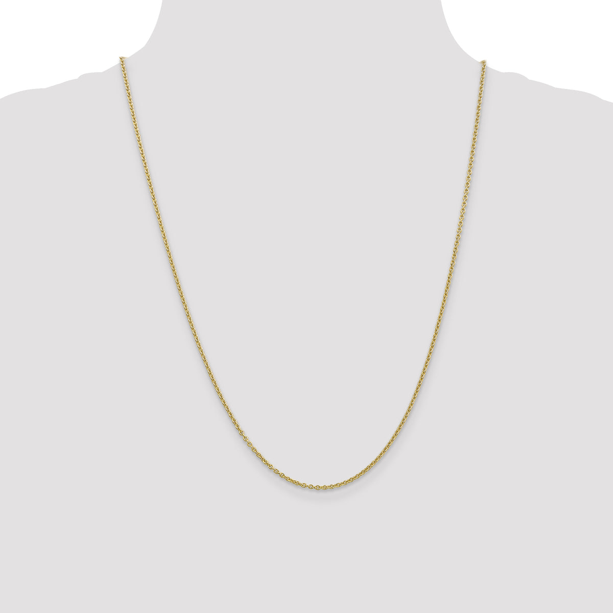 Gold (10K & 14K) Forzantina Cable Chain - 10k Yellow Gold / 24 in / 1.8 mm