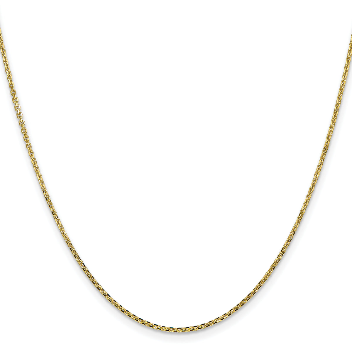 Gold (10K & 14K) Diamond-Cut Cable Chain - 10k Yellow Gold / 16 in / 1.45 mm