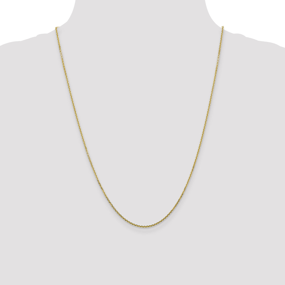 Gold (10K & 14K) Diamond-Cut Cable Chain - 10k Yellow Gold / 24 in / 1.45 mm