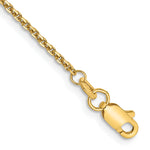 Gold (10K & 14K) Diamond-Cut Cable Chain Bracelet - 10k Yellow Gold / 1.45 mm
