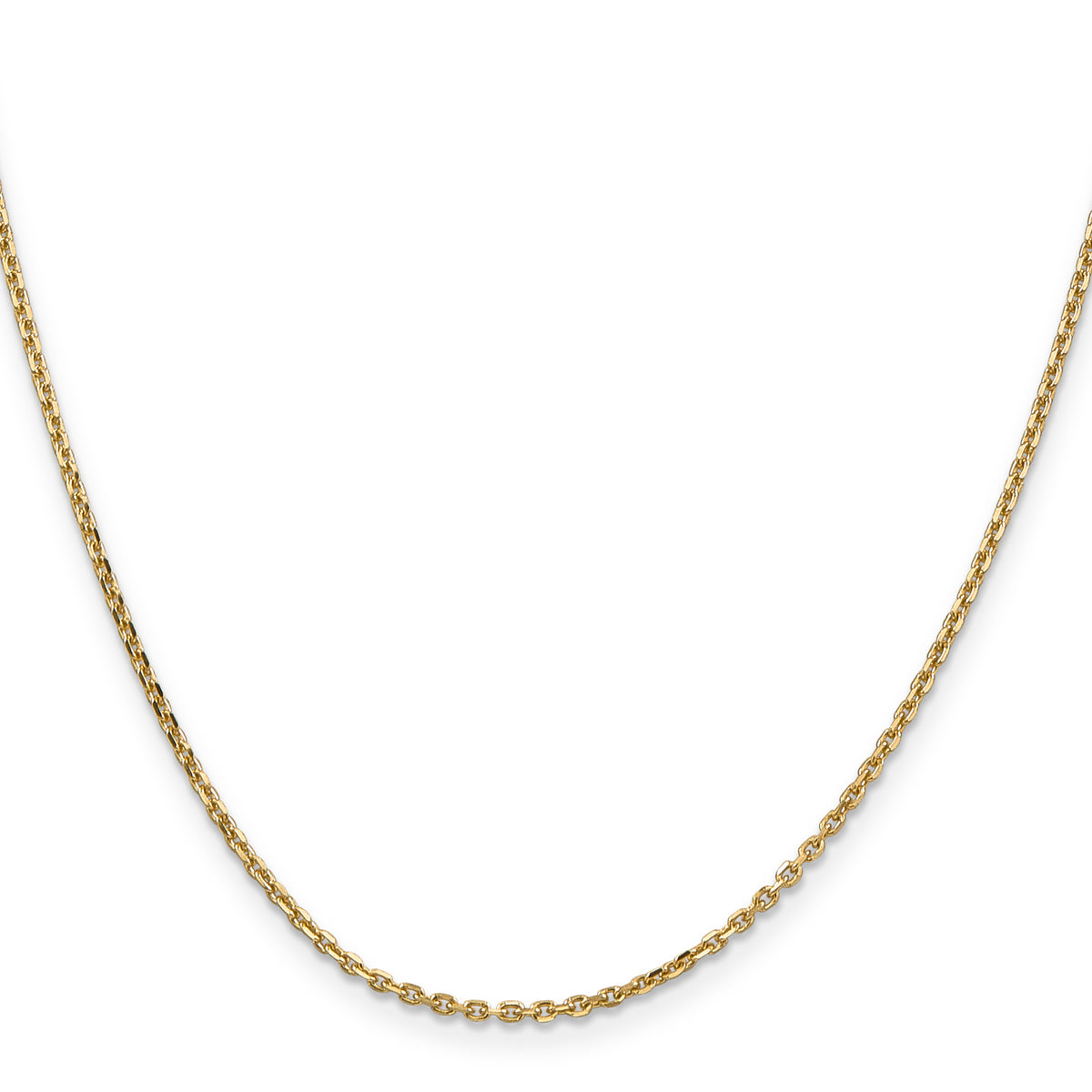 Gold (10K & 14K) Diamond-Cut Cable Chain - 10k Yellow Gold / 16 in / 1.65 mm