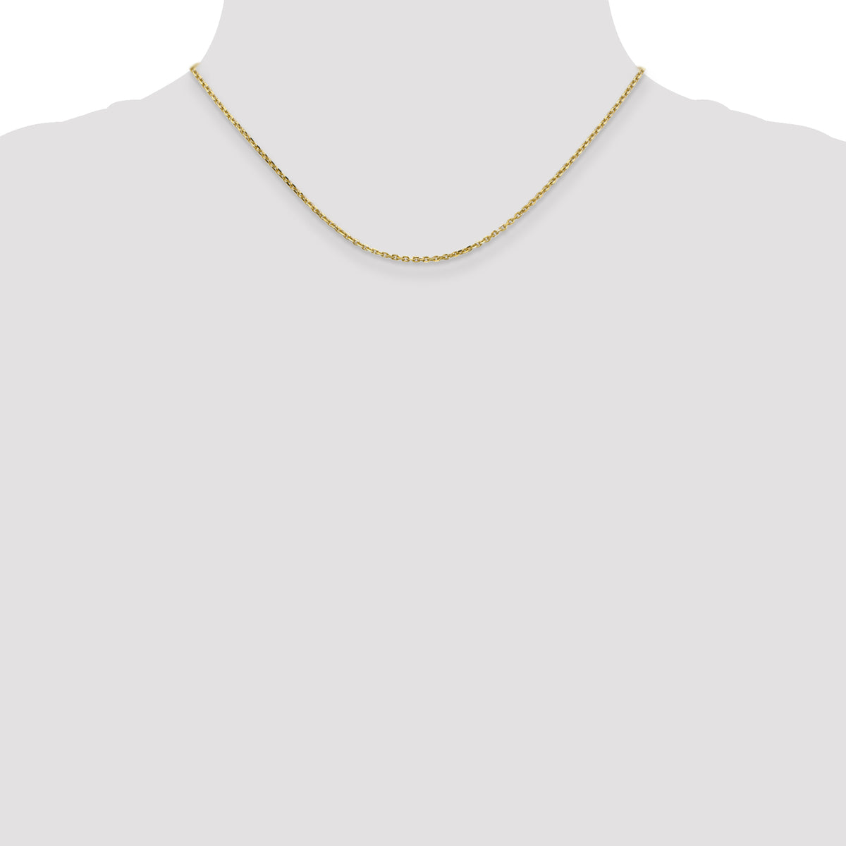 Gold (10K & 14K) Diamond-Cut Cable Chain - 10k Yellow Gold / 16 in / 1.65 mm