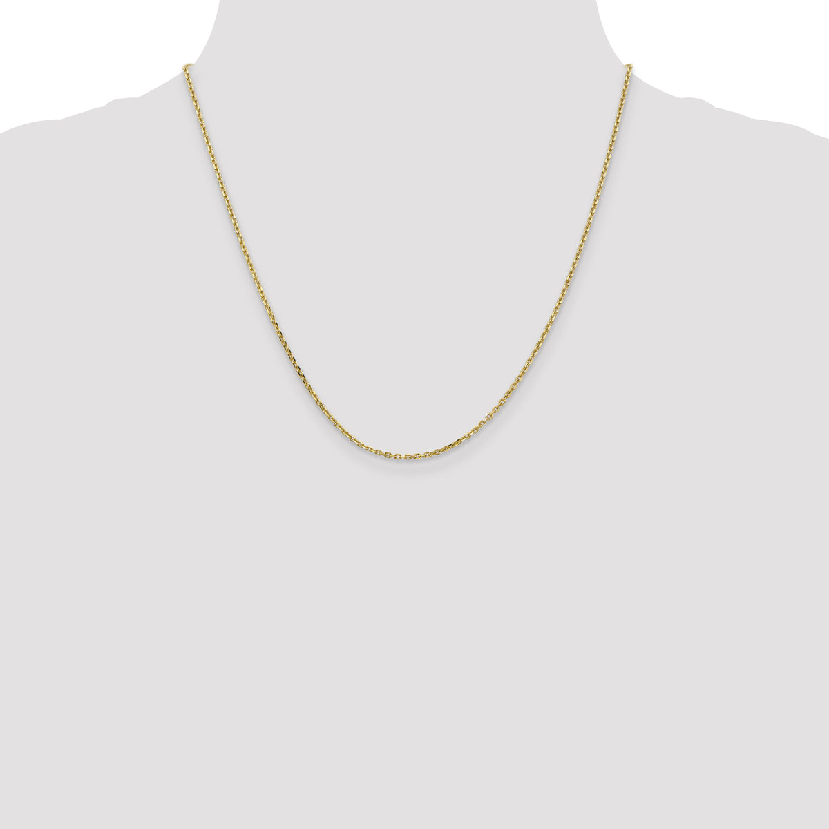 Gold (10K & 14K) Diamond-Cut Cable Chain - 10k Yellow Gold / 20 in / 1.65 mm