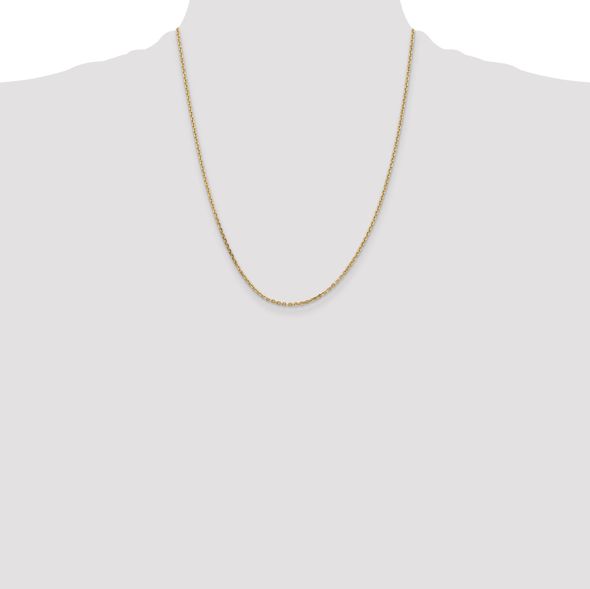 Gold (10K & 14K) Diamond-Cut Cable Chain - 10k Yellow Gold / 22 in / 1.65 mm
