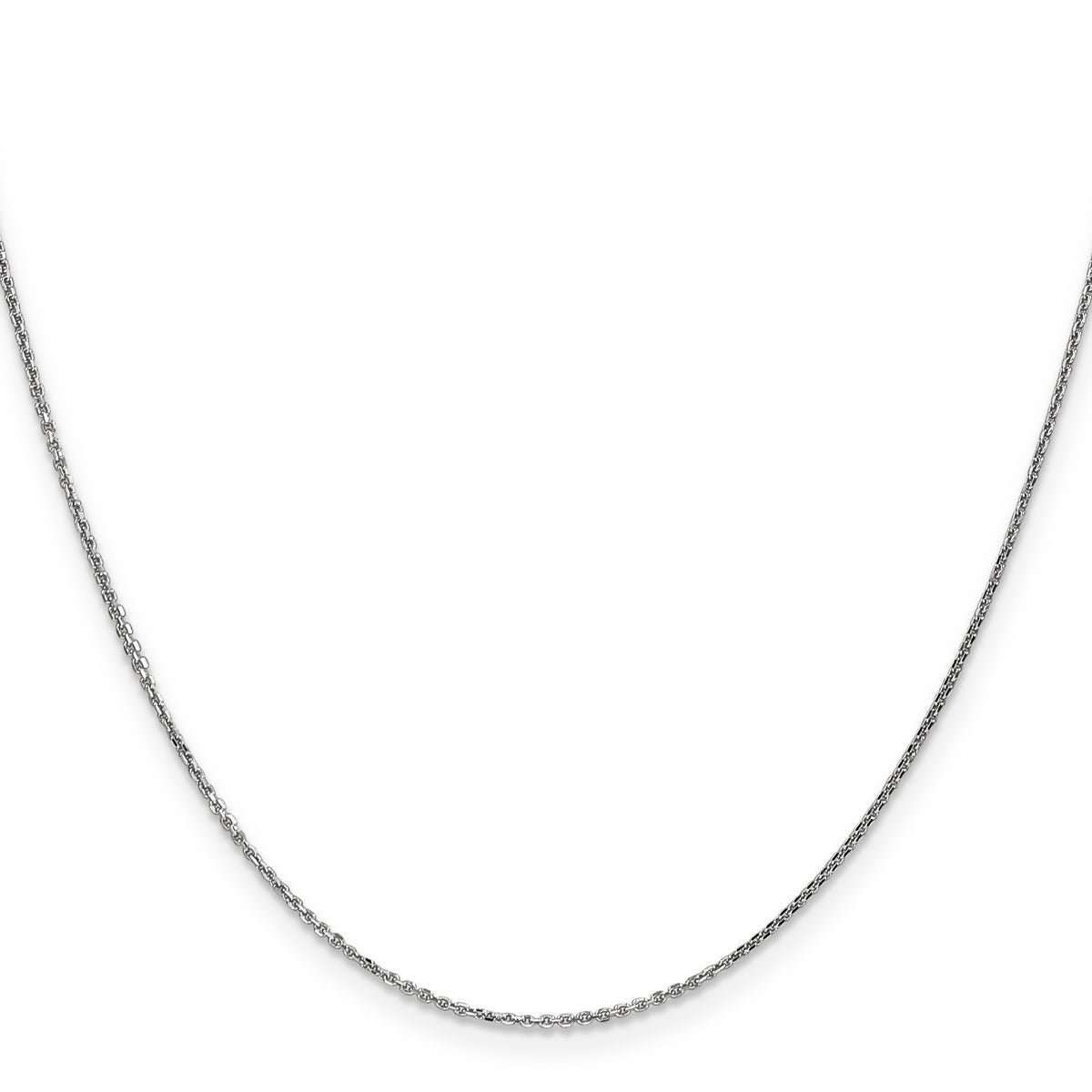 Gold (10K & 14K) Diamond-Cut Cable Chain - 10k White Gold / 16 in / 0.95 mm