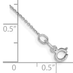 Gold (10K & 14K) Diamond-Cut Round Open Link Cable Chain Anklet - 10k White Gold / 9 in / 0.6 mm