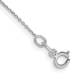 Gold (10K & 14K) Diamond-Cut Round Open Link Cable Chain Anklet - 10k White Gold / 9 in / 0.6 mm