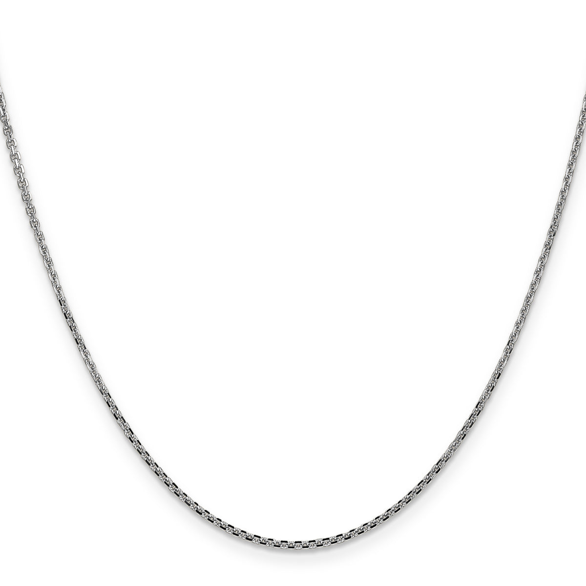 Gold (10K & 14K) Diamond-Cut Cable Chain - 10k White Gold / 16 in / 1.45 mm
