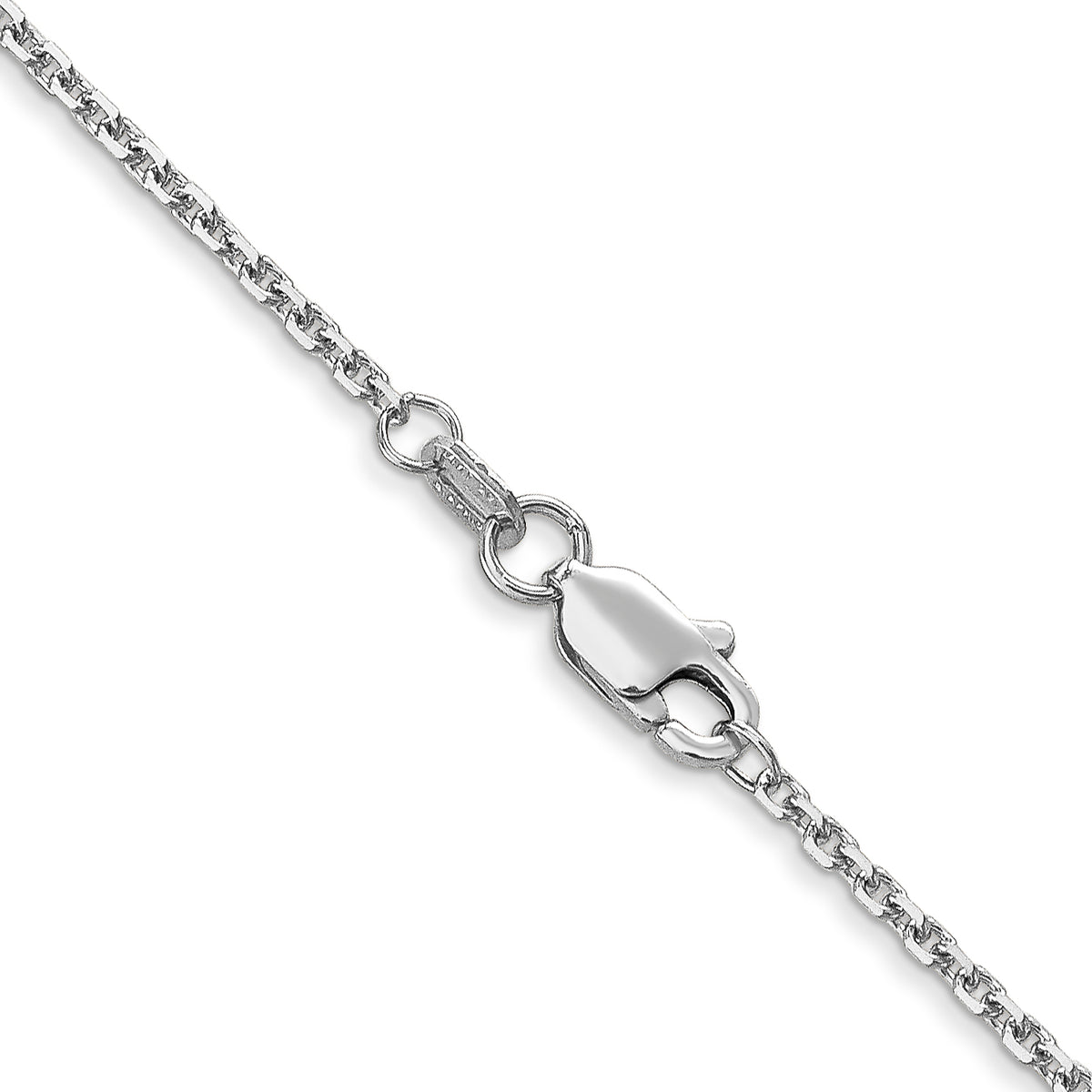 Gold (10K & 14K) Diamond-Cut Cable Chain - 10k White Gold / 16 in / 1.45 mm