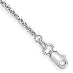 Gold (10K & 14K) Diamond-Cut Cable Chain Bracelet - 10k White Gold / 1.45 mm