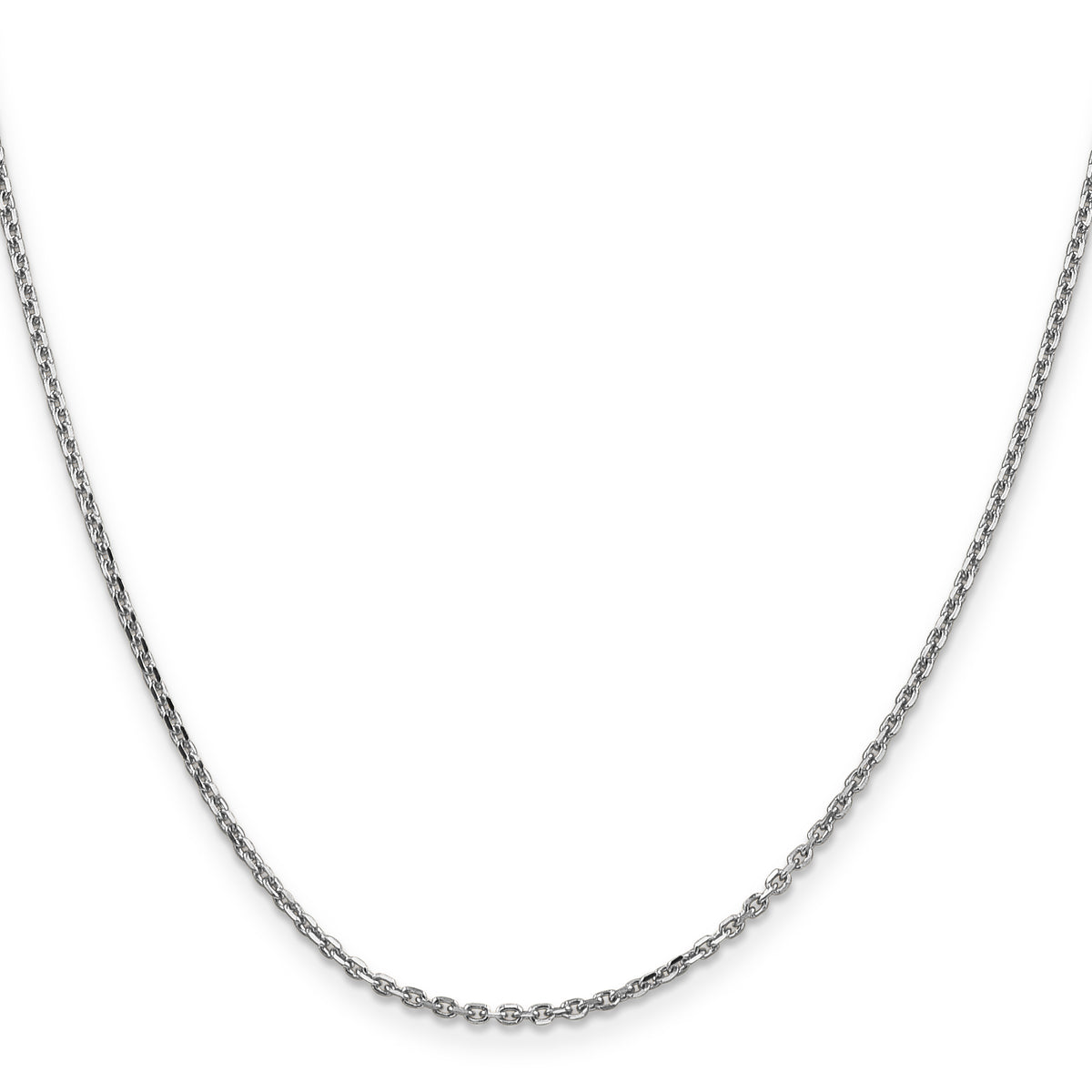 Gold (10K & 14K) Diamond-Cut Cable Chain - 10k White Gold / 16 in / 1.65 mm