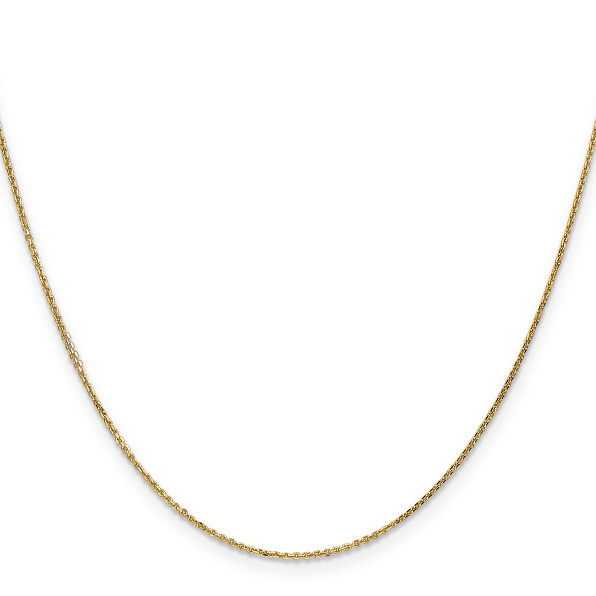 Gold (10K & 14K) Diamond-Cut Cable Chain - 10k Yellow Gold / 16 in / 0.95 mm