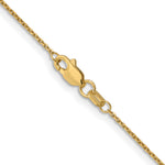 Gold (10K & 14K) Diamond-Cut Cable Chain Anklet - 10k Yellow Gold / 9 in / 0.95 mm