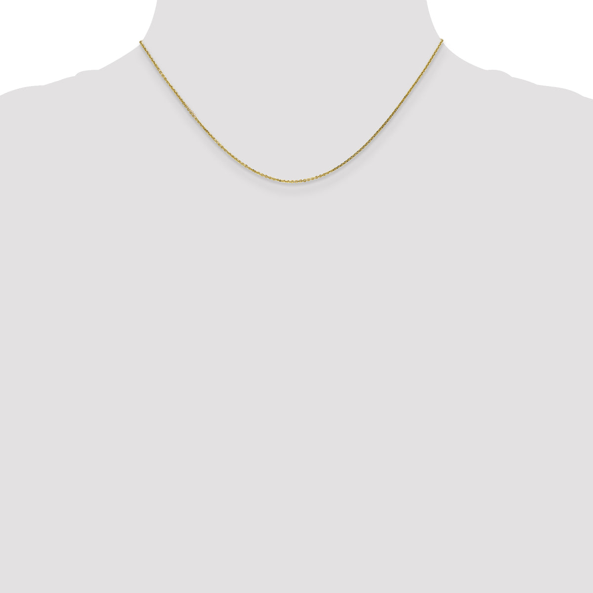 Gold (10K & 14K) Diamond-Cut Cable Chain - 10k Yellow Gold / 16 in / 0.95 mm