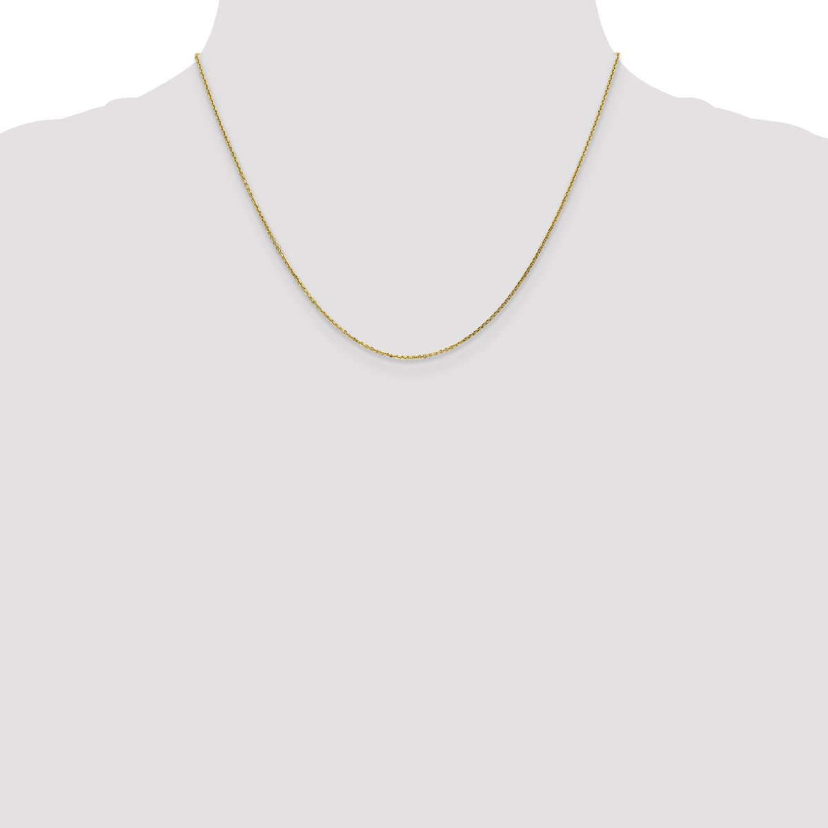 Gold (10K & 14K) Diamond-Cut Cable Chain - 10k Yellow Gold / 18 in / 0.95 mm