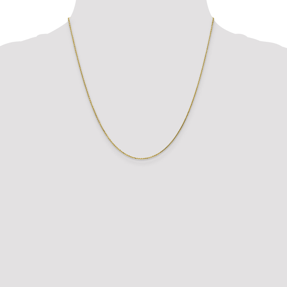 Gold (10K & 14K) Diamond-Cut Cable Chain - 10k Yellow Gold / 20 in / 0.95 mm