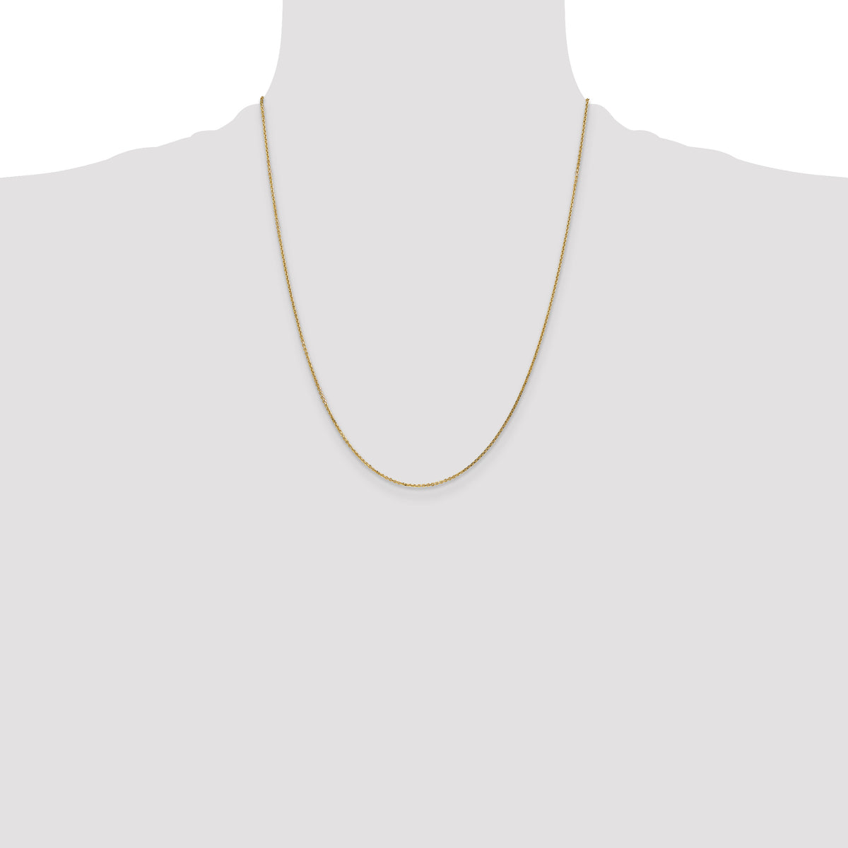 Gold (10K & 14K) Diamond-Cut Cable Chain - 10k Yellow Gold / 22 in / 0.95 mm