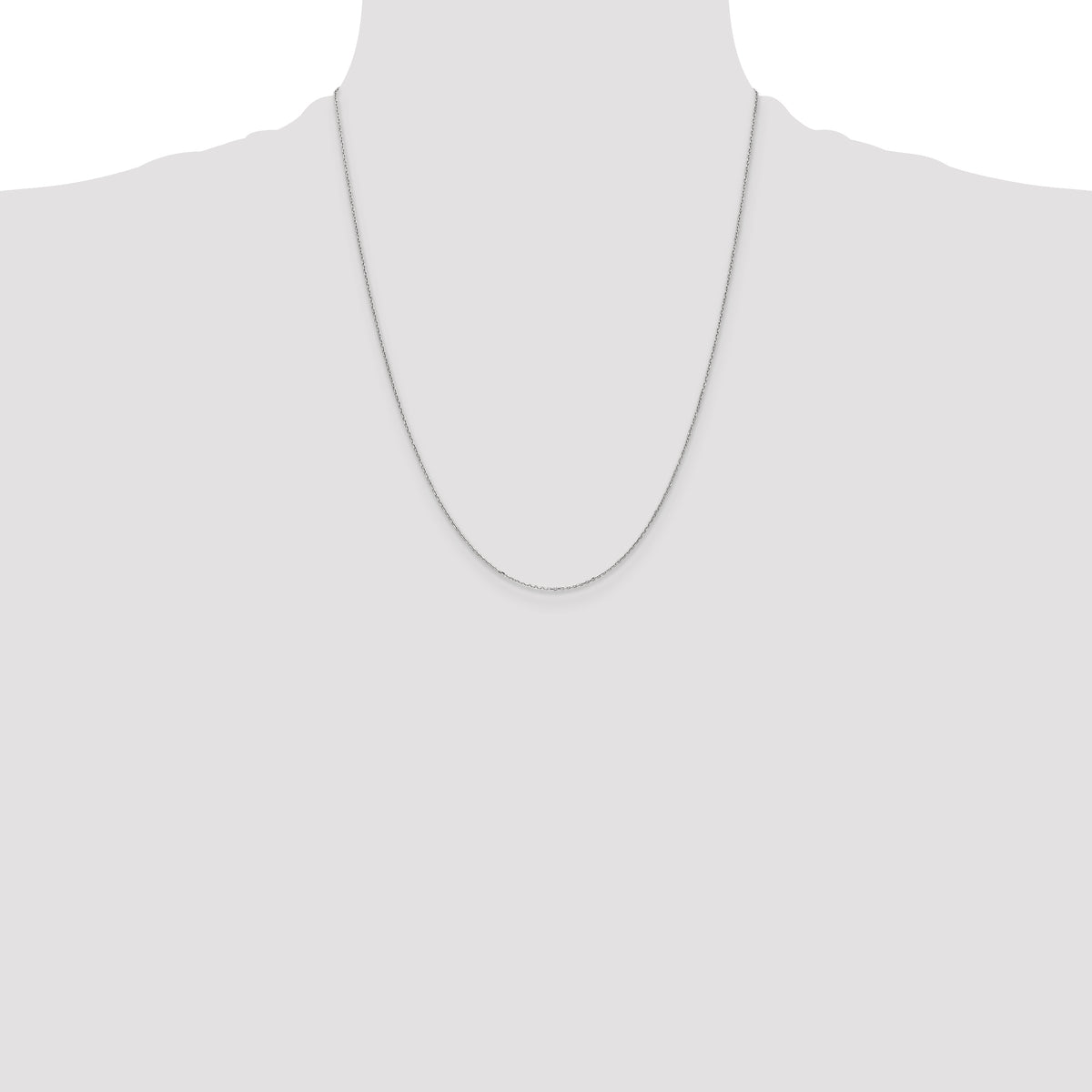 Gold (10K & 14K) Diamond-Cut Cable Chain - 10k White Gold / 22 in / 0.8 mm, Lobster