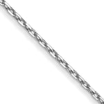 Gold (10K & 14K) Diamond-Cut Cable Chain - 10k White Gold / 22 in / 0.8 mm, Spring Ring