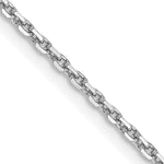 Gold (10K & 14K) Diamond-Cut Round Open Link Cable Chain - 10k White Gold / 16 in / 1.4 mm