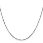 Gold (10K & 14K) Diamond-Cut Round Open Link Cable Chain - 10k White Gold / 16 in / 1.8 mm