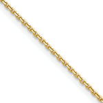 Gold (10K & 14K) Diamond-Cut Round Open Link Cable Chain - 10k Yellow Gold / 14 in / 1.4 mm