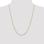 Gold (10K & 14K) Diamond-Cut Round Open Link Cable Chain - 10k Yellow Gold / 24 in / 1.8 mm
