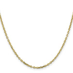 Gold (10K & 14K) Diamond-Cut Round Open Link Cable Chain - 10k Yellow Gold / 16 in / 2.2 mm