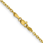 Gold (10K & 14K) Diamond-Cut Round Open Link Cable Chain - 10k Yellow Gold / 16 in / 2.2 mm