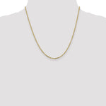 Gold (10K & 14K) Diamond-Cut Round Open Link Cable Chain - 10k Yellow Gold / 20 in / 2.2 mm