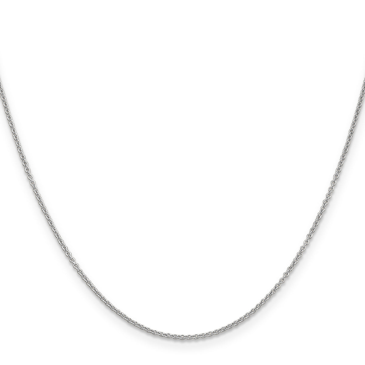 Gold (10K & 14K) Cable Chain - 10k White Gold / 16 in / 1.2 mm