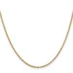 Gold (10K & 14K) Round Open Link Cable Chain - 10k Yellow Gold / 16 in / 2 mm