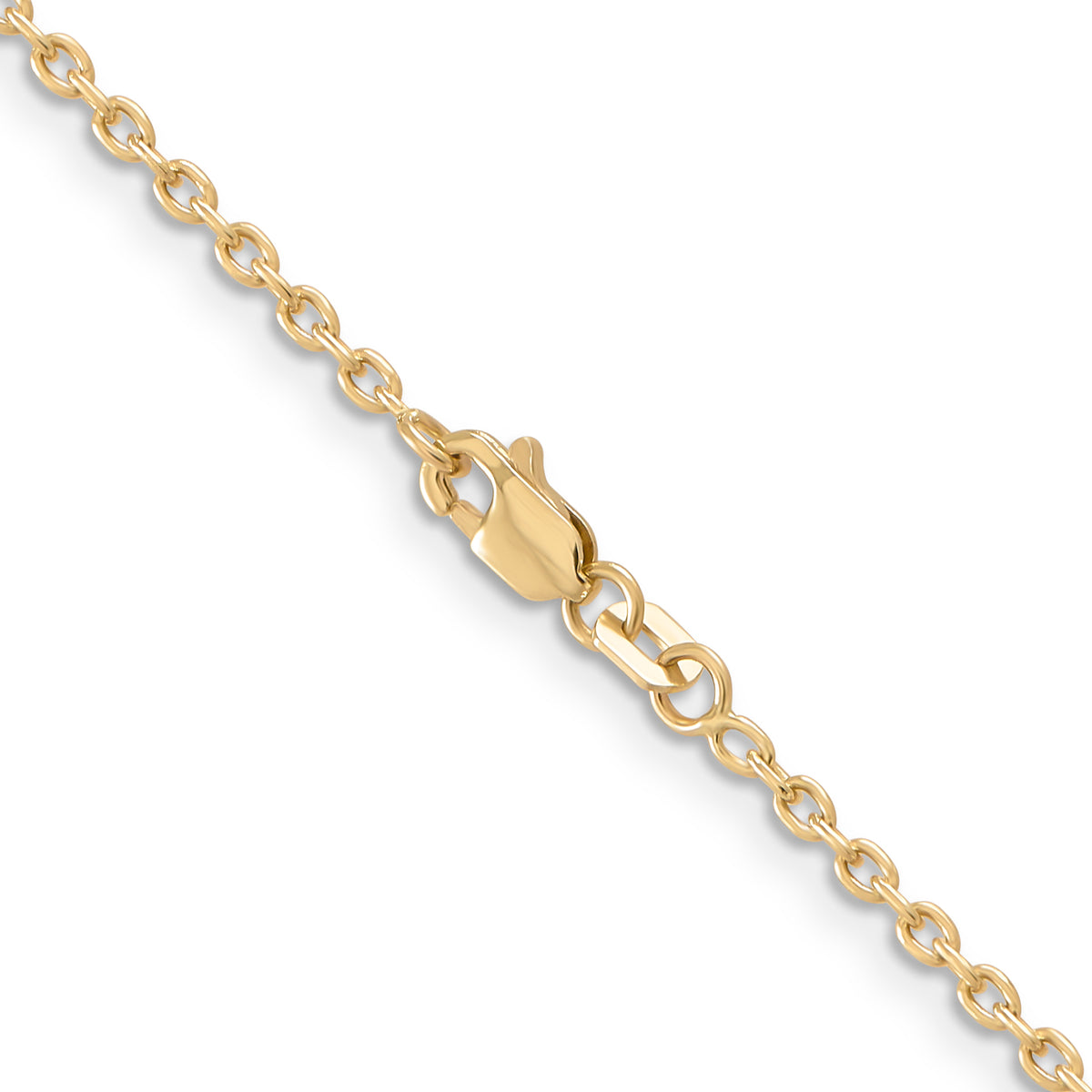 Gold (10K & 14K) Round Open Link Cable Chain - 10k Yellow Gold / 16 in / 2 mm