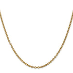 Gold (10K & 14K) Round Open Link Cable Chain - 10k Yellow Gold / 16 in / 2.4 mm