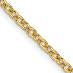 Gold (10K & 14K) Round Open Link Cable Chain - 10k Yellow Gold / 16 in / 2.4 mm