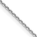 Gold (10K & 14K) Diamond-Cut Round Open Link Cable Chain - 10k White Gold / 16 in / 0.9 mm