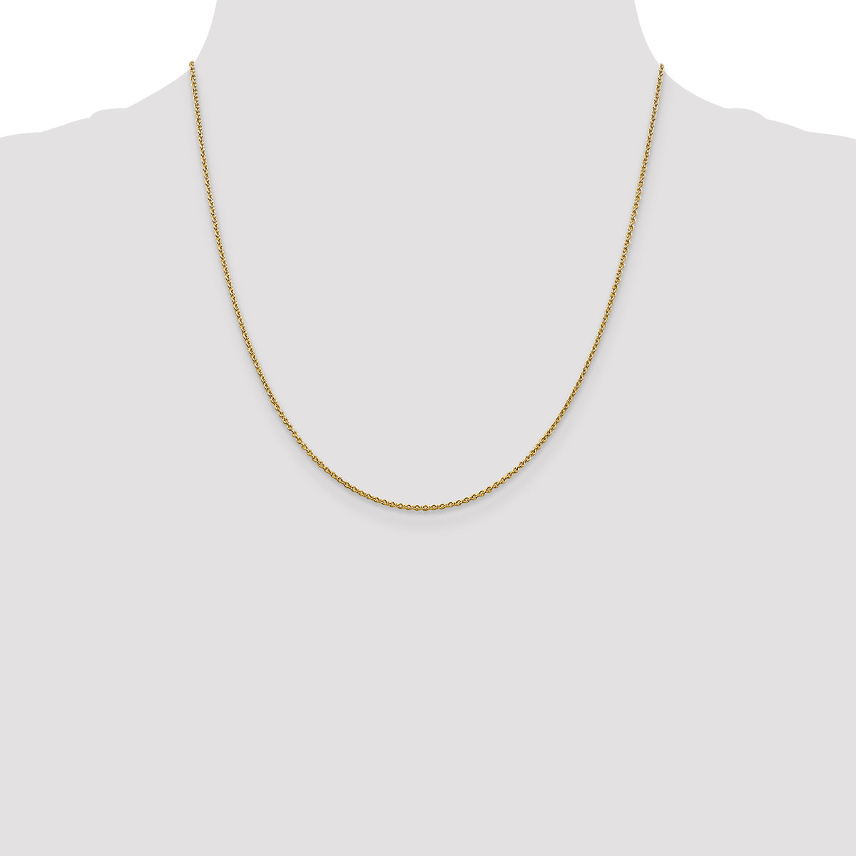 Gold (10K & 14K) Forzantina Cable Chain - 10k Yellow Gold / 20 in / 1.4 mm