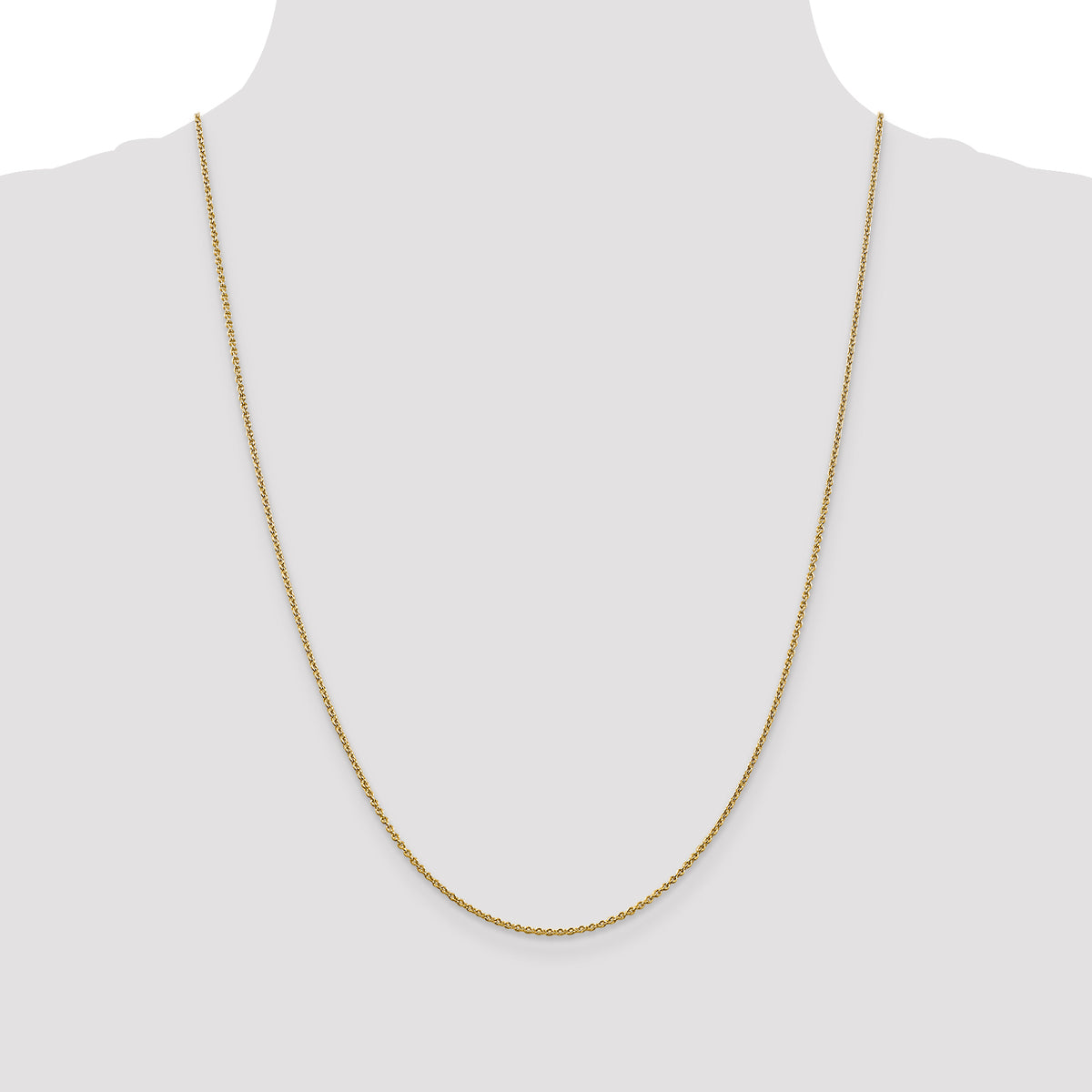 Gold (10K & 14K) Forzantina Cable Chain - 10k Yellow Gold / 24 in / 1.4 mm