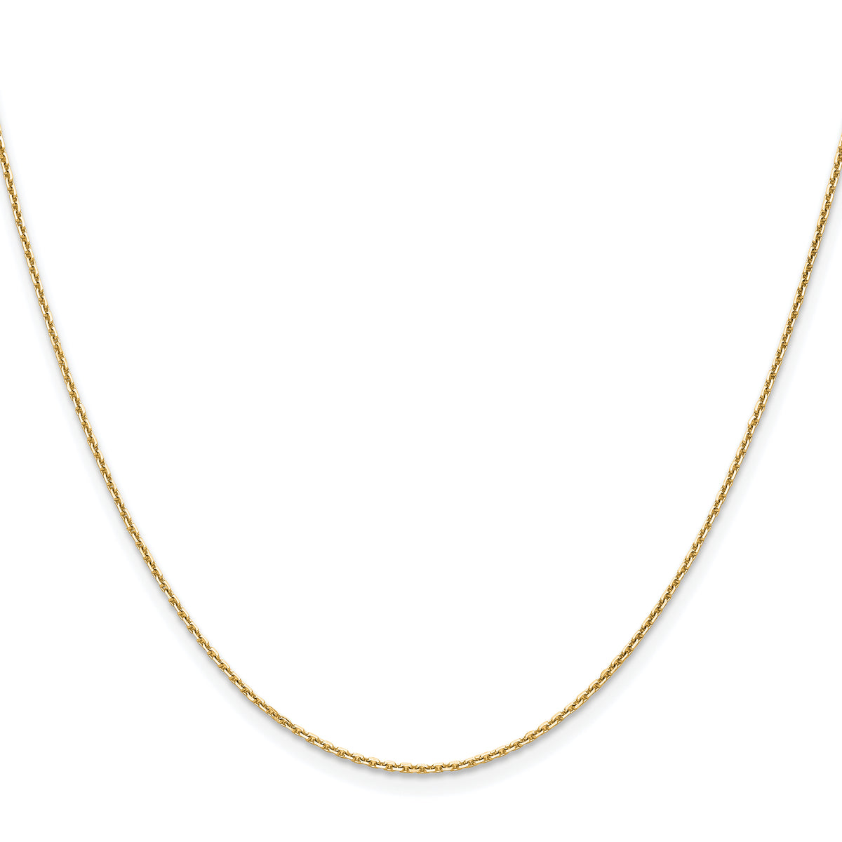 Gold (10K & 14K) Diamond-Cut Cable Chain - 10k Yellow Gold / 16 in / 1.2 mm