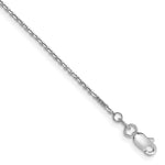 Gold (10K & 14K) Diamond-Cut Cable Chain Anklet - 10k White Gold / 9 in / 1.2 mm
