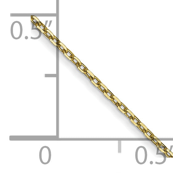 Gold (10K & 14K) Diamond-Cut Cable Chain - 10k Yellow Gold / 14 in / 0.8 mm, Spring Ring