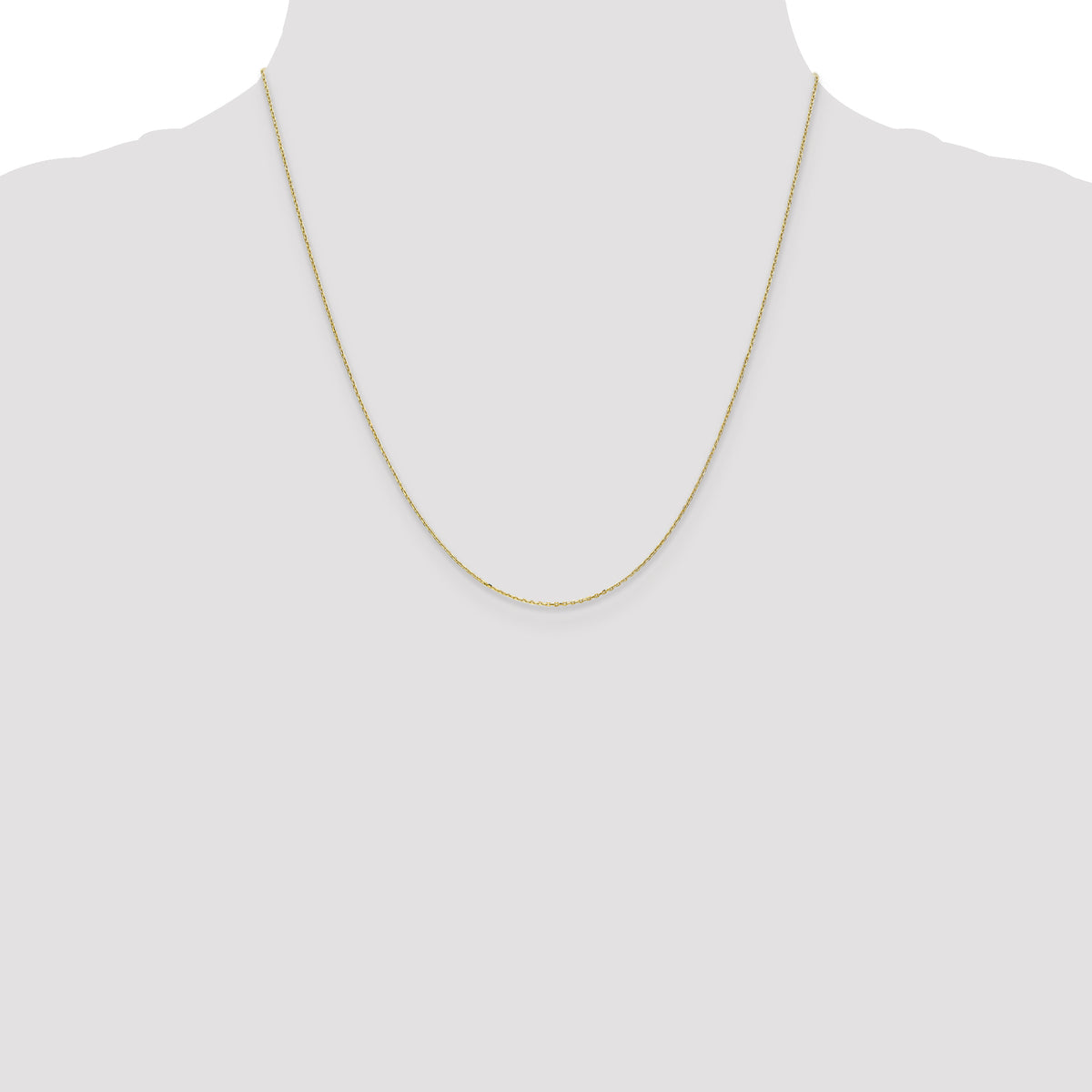 Gold (10K & 14K) Diamond-Cut Cable Chain - 10k Yellow Gold / 20 in / 0.8 mm, Spring Ring